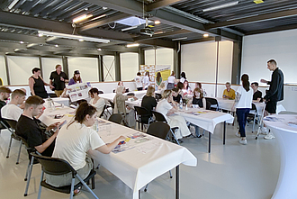 Abschließende Diskussionsrunde beim Besuch des Technischen und Städtischen Museums Ludwigsfelde. © HTW Berlin / Tobias Nettke