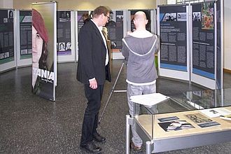Ausstellung zum "Tamara-Bunke-Projekt" in Raum 403. © HTW Berlin / Jürgen Feige