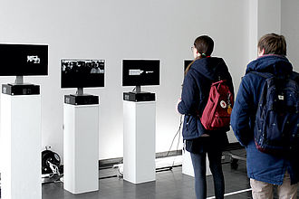 Video-Installation bei EINBLICKE 2019. © HTW Berlin / Verónica Orsi